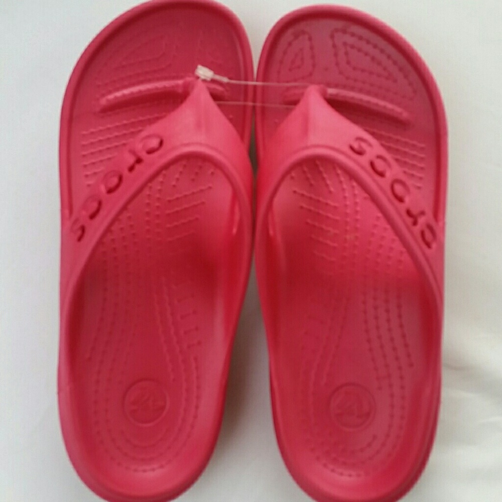 Girls Crocs flip flop sandals 12/13 Raspberry Pink